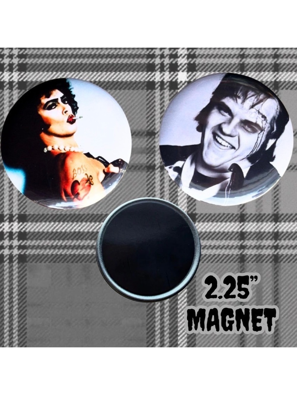 Rocky Horror Picture Show Frank N Furter & Meat Loaf 2.25” Button Pin Set
